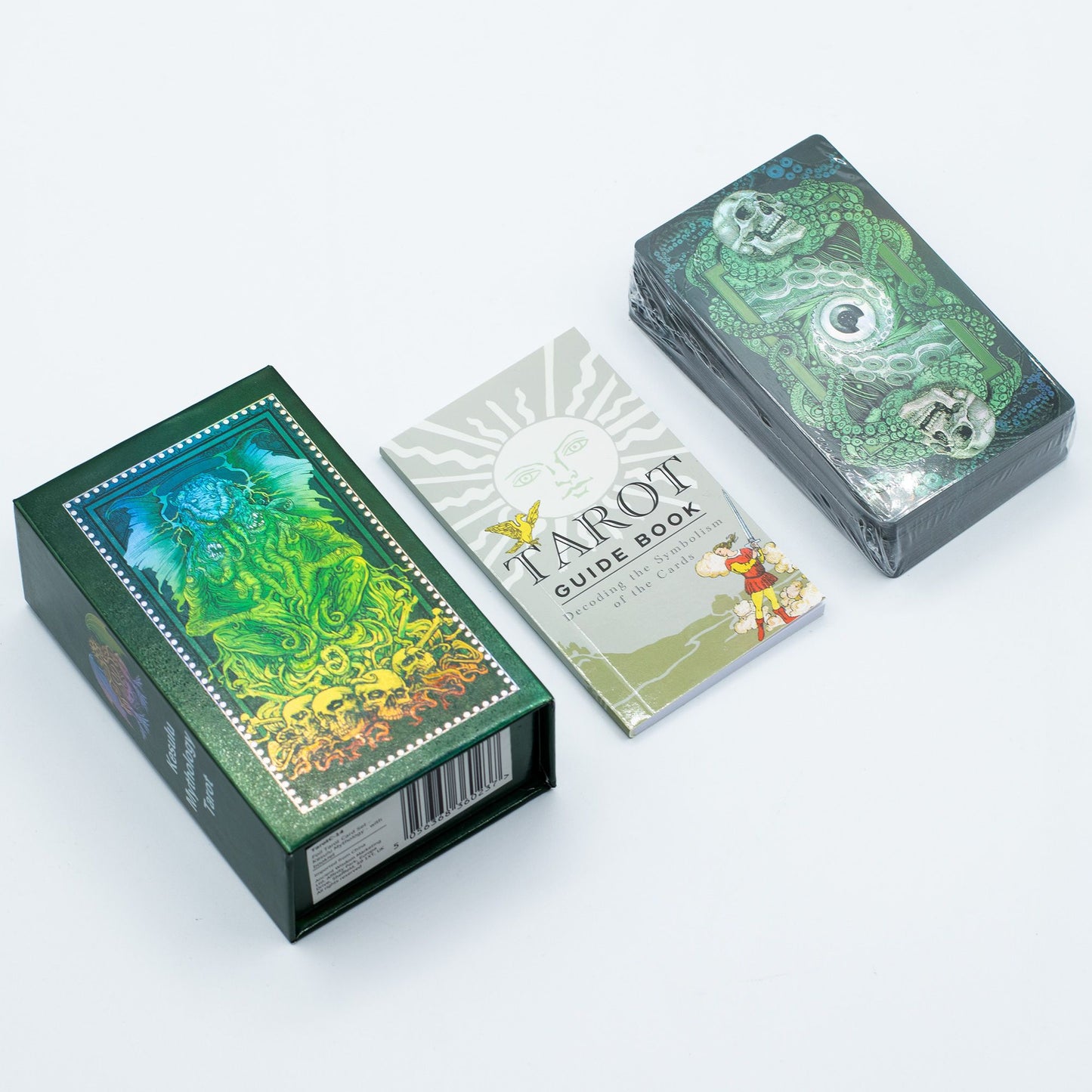 Authentic Tarot Card Set – Foil, Kesulu Mythology (with booklet) perspective detail 2 showcasing clean geometry and natural material finishes