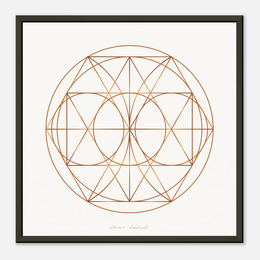 COPPER SACRED GEOMETRY ● Museum-Quality Matte Paper Metal Framed Art-print by GEMAcircle Art print Sacred geometry designs fo
