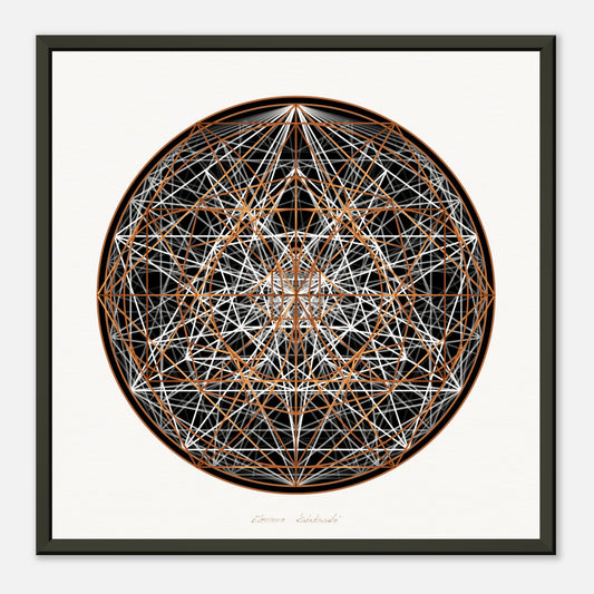COPPER WHITE 4 SHAPES ¤ Matte Paper Metal Framed Art-print by GEMAcircle Art print Sacred geometry designs for harmony