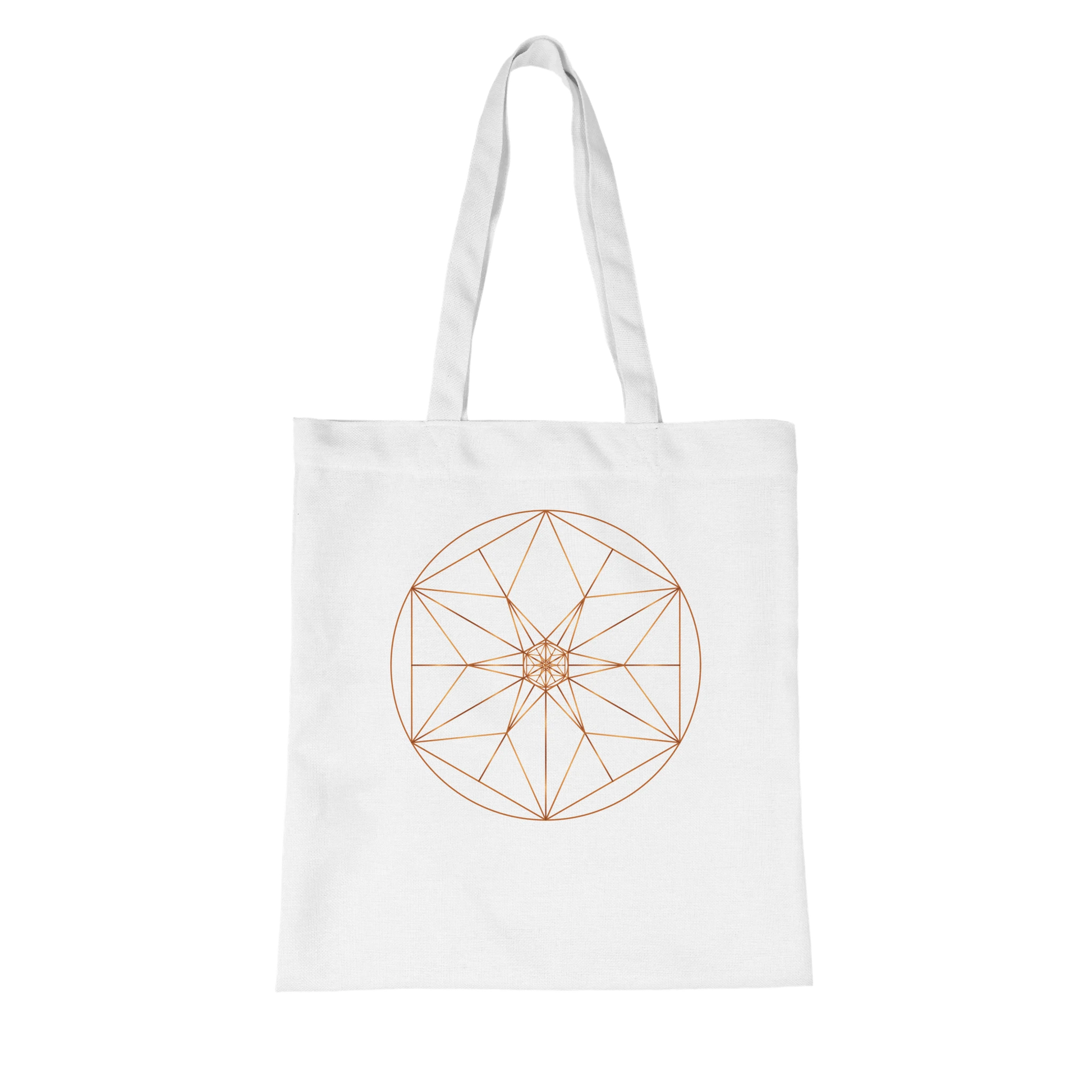 Authentic Triple octagon | Organic Long Handles Tote Bag perspective detail 14 showcasing clean geometry and natural material finishes